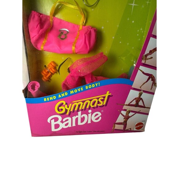 BARBIE Doll Gymnast 1993 MATTEL #12127 Pink Leotard Leggings & Accessories- HTF - Picture 3 of 16